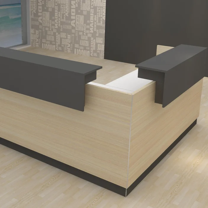 
Small Wooden Front Counter Table Design Cheap Reception Desk for Sale 