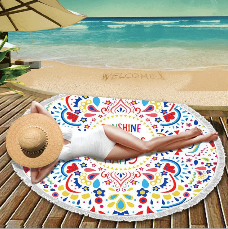 Australian And Indian Sand Proof Shark Striped Microfiber Towelie Boho Strip Beach Towel