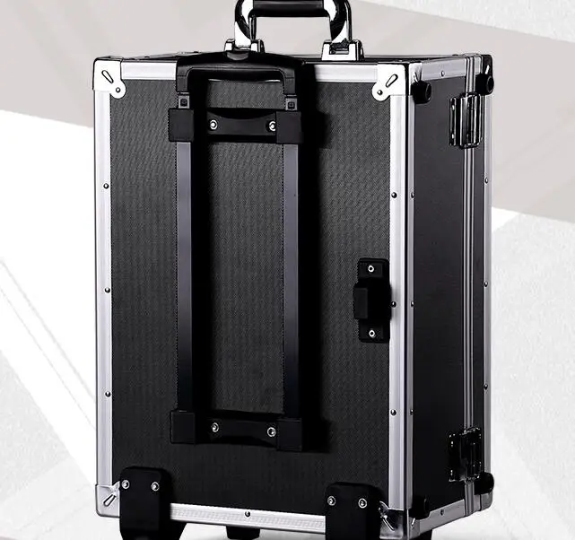
Custom size Carrying Trolley Aluminum Tool Case with Wheels or Rolls 