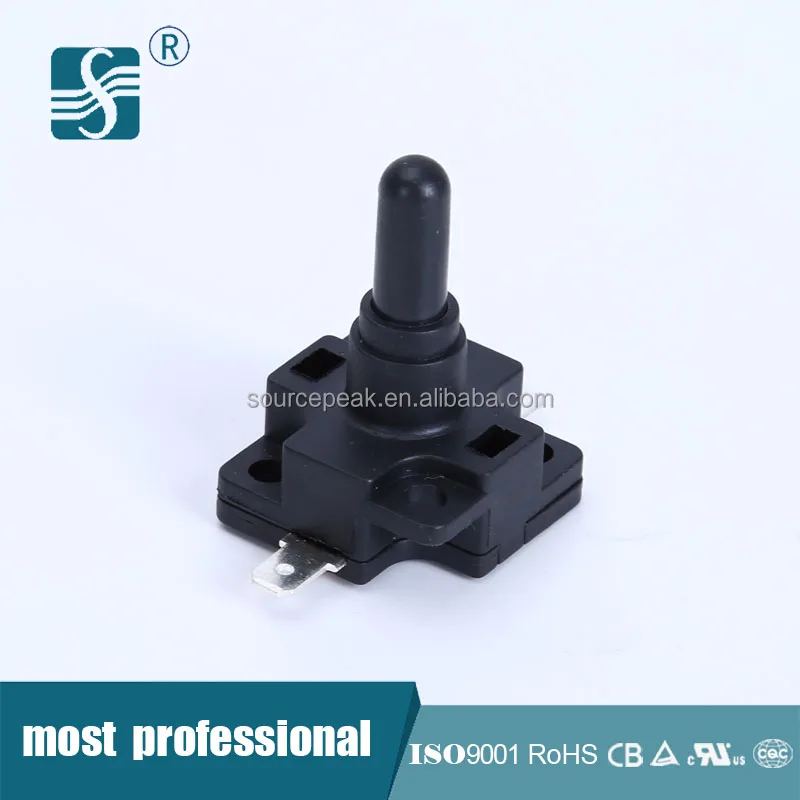 10A 125/250VAC Household Appliances Black Push Button Electric Safety Switch