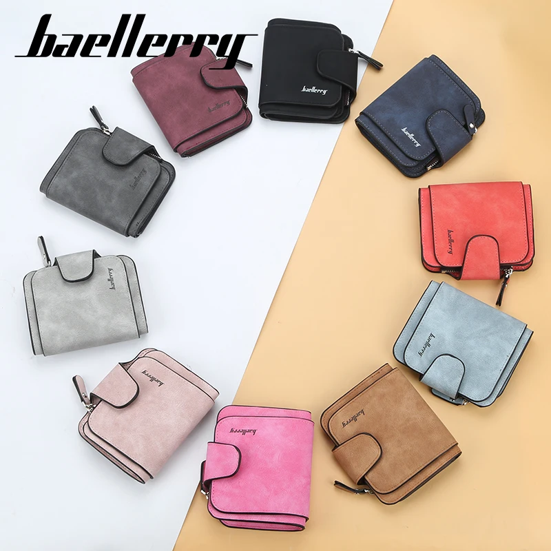 wallet travel vintage mini wallet leather card holder billetera para mujer baratas short Baellerry brand wallets for women
