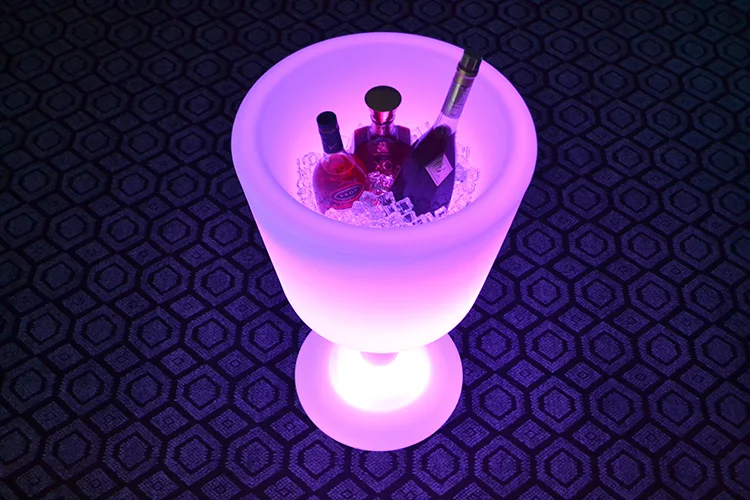 Wine cup LED ice bucket/garden party decorative wine bucket/ large beer  holders with LED lights
