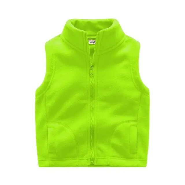 
kid fashion style life winter polar fleece sleeveless vests kids stand neck cotton casual baby boys vests 