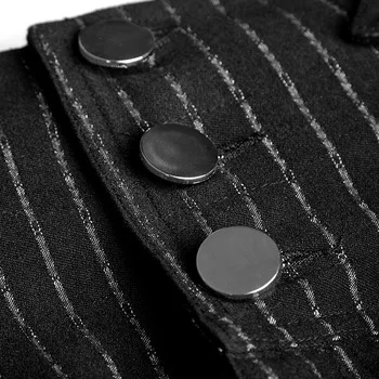 
Opk-146 PUNKRAVE Woman Casual Short Pants Women Gothic Punk Pants High Waist Stripe Adults Pants Fitted Pants Skinny Black 