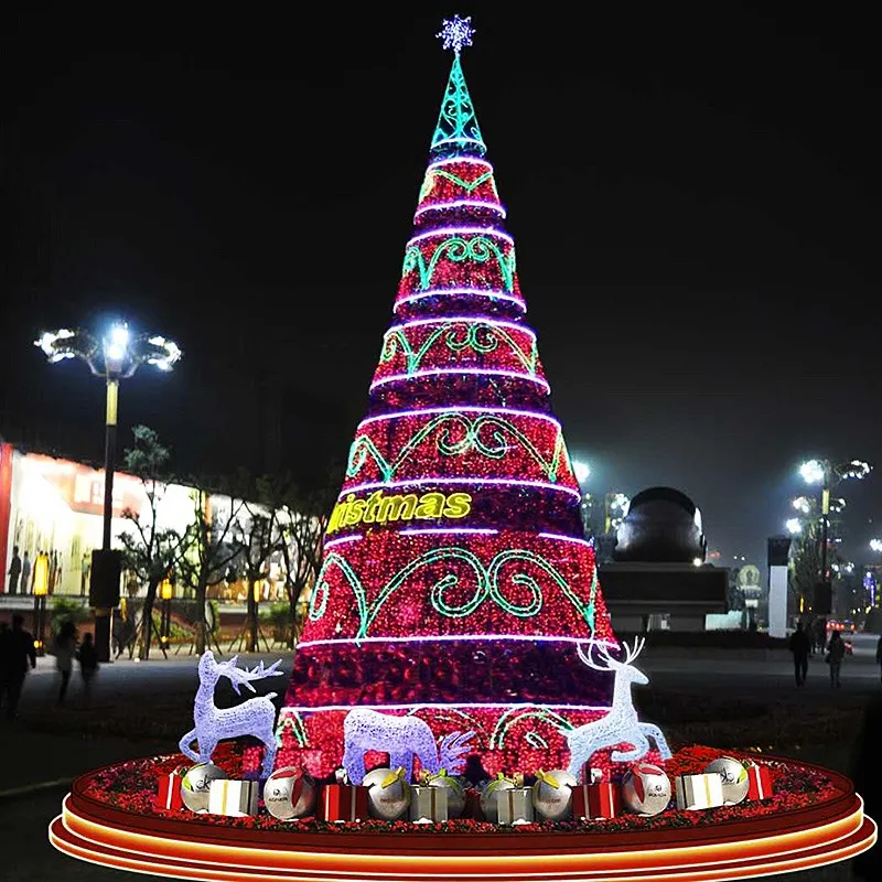 Festival Led Solar Giant Outdoor Street Christmas Tree For Xmas Decoration