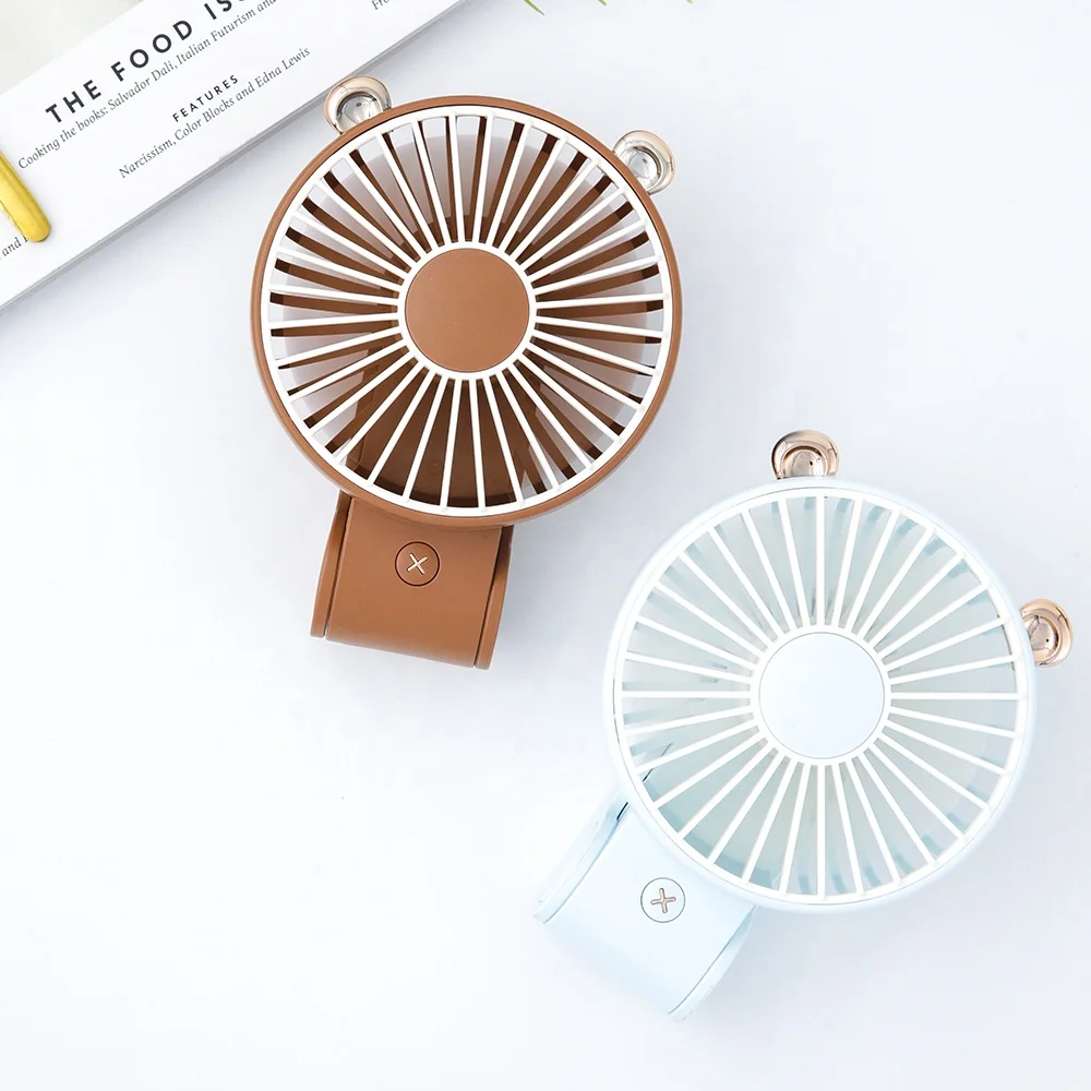 Summer Cooling Portable Foldable Rechargeable Fan Cute Rabbit Bear Handheld Mini Fans
