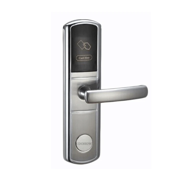 Udohow Free Software Stainless Steel Electronic Card Key Rfid Access Control Hotel Door Lock