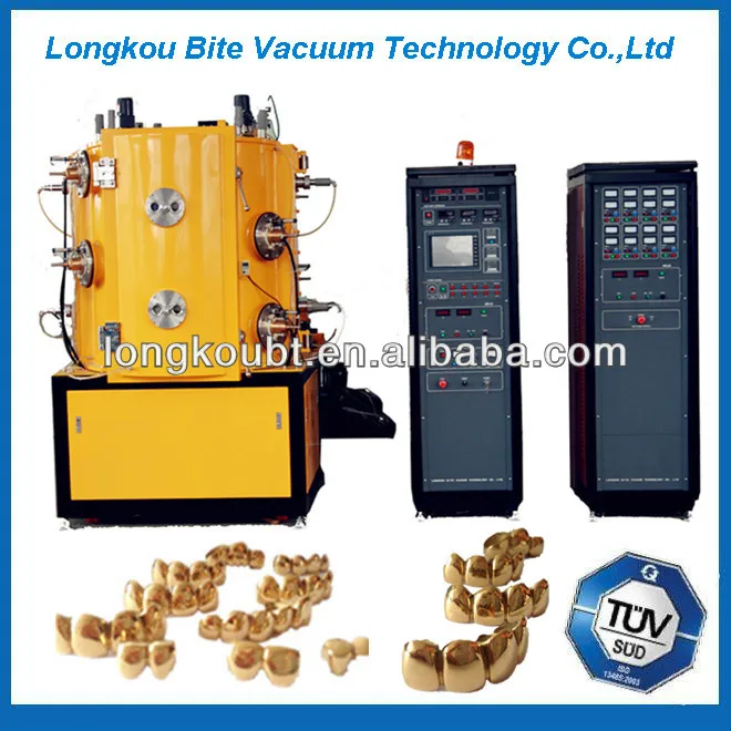dental crown/tooth socket gold pvd coating machine