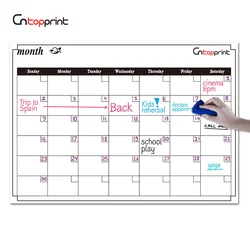High Quality Magnet A3 Easy Erasable Dry Erase Weekly Planner Magnetic Whiteboard Calendar For Fridge