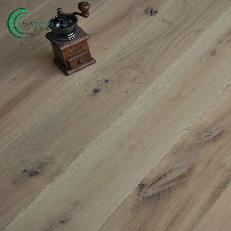 
Greenvills engineered wood floor tiles brushed natural look light grey color big plank floating floor 