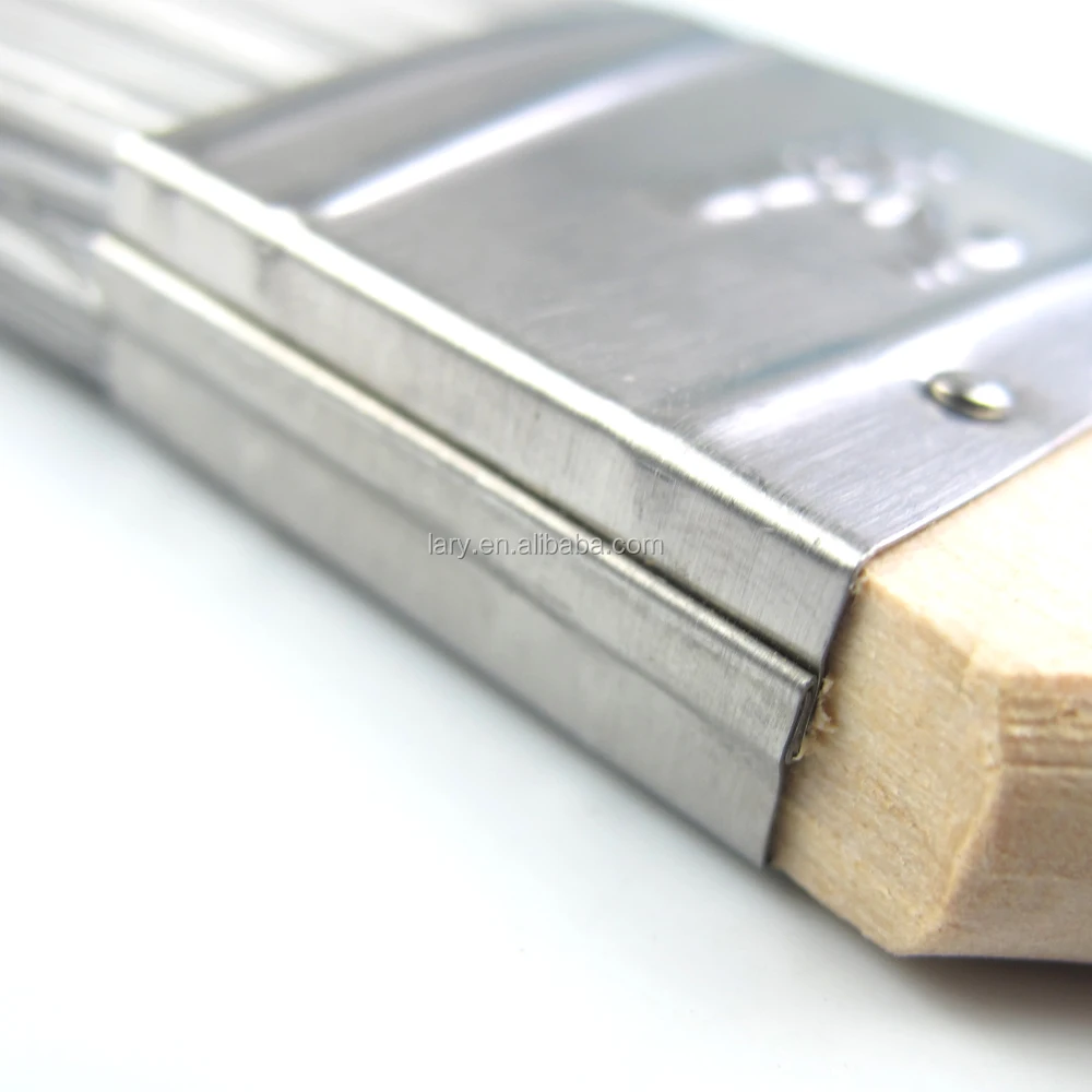 LARY 1122# 2.5' Rat-tail Wooden Handle Angle Paint Brush