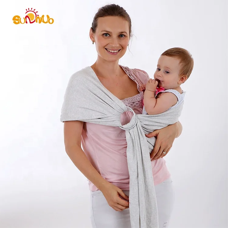 Soft Breathable Natural Cotton Baby Sling Wrap Carrier Soft Comfortable Baby Swaddle Wrap