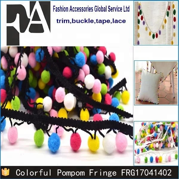 Manufacturer Wholesale 3cm Pompom Trimmings For Swimwear
