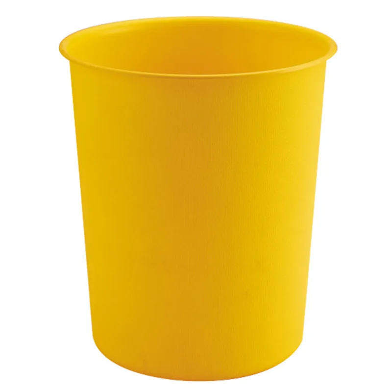 Round plastic trash can