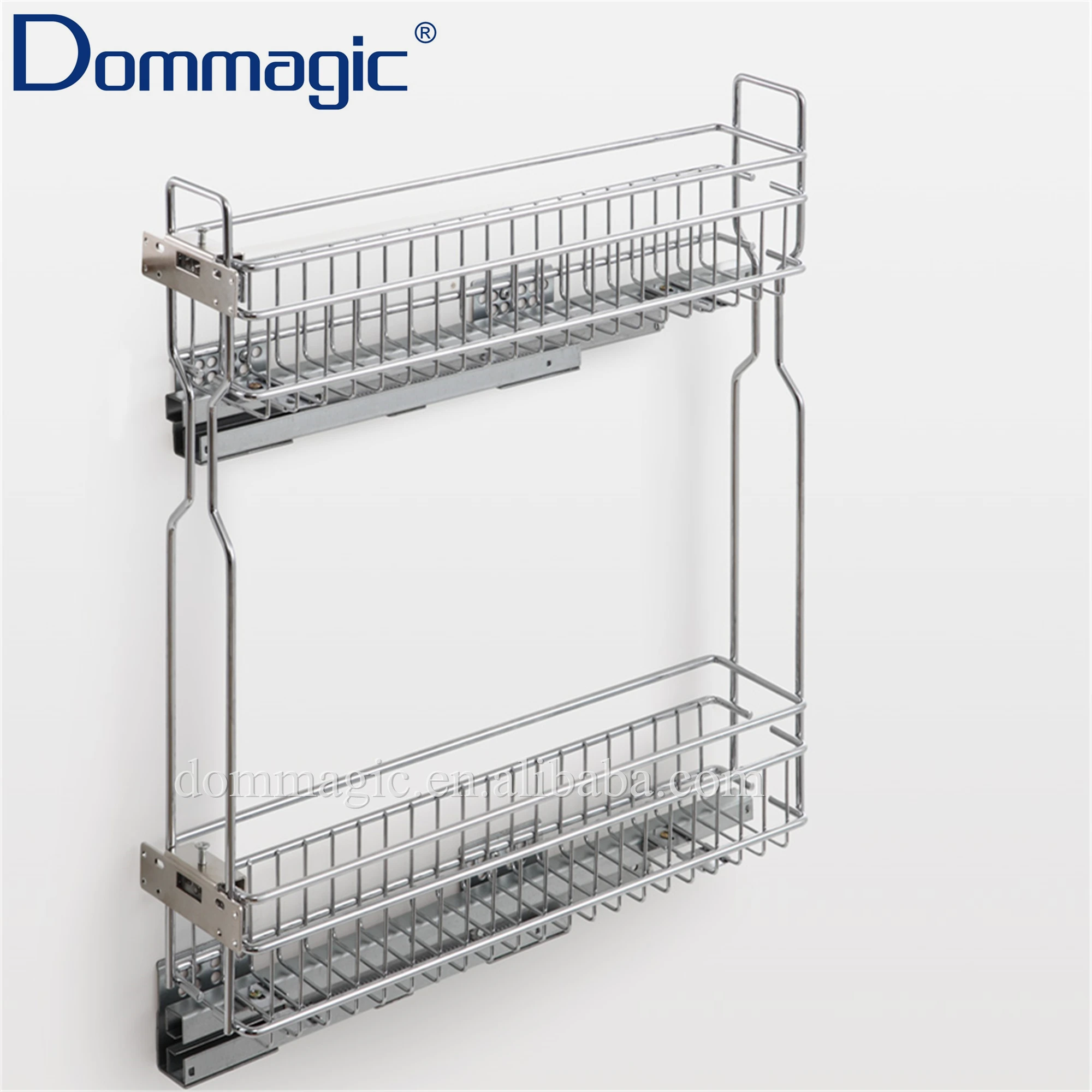 Kitchen Cabinet Side Pull Out Basket for Base Cabinet Storage