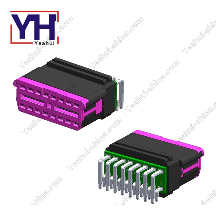 OBD2 Connector with Right Angle Solder Pins for PCB 24V New Design