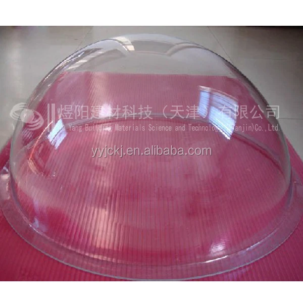 100% Markrolon/GE LEXAN Construction Roofing Material PC Sheet Clear Dome Skylight/polycarbonate skylight roofing