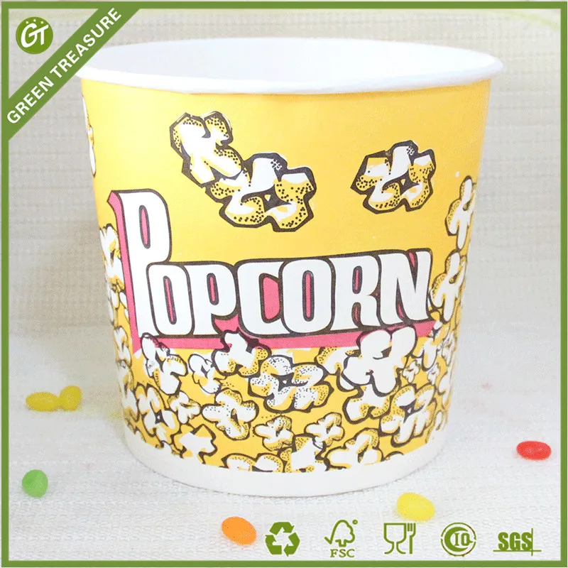 
ROUND CUP STYLE DIE-CUT PAPER FANS SINGLE SIDE PE COATED CUSTOM LOGO AND SIZE PAPER FAN FOR POPCORN AND FRIED CHICKEN BULKET 