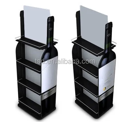 Custom fashion floor standing liquor and wine display cabinet shelf for alcohol