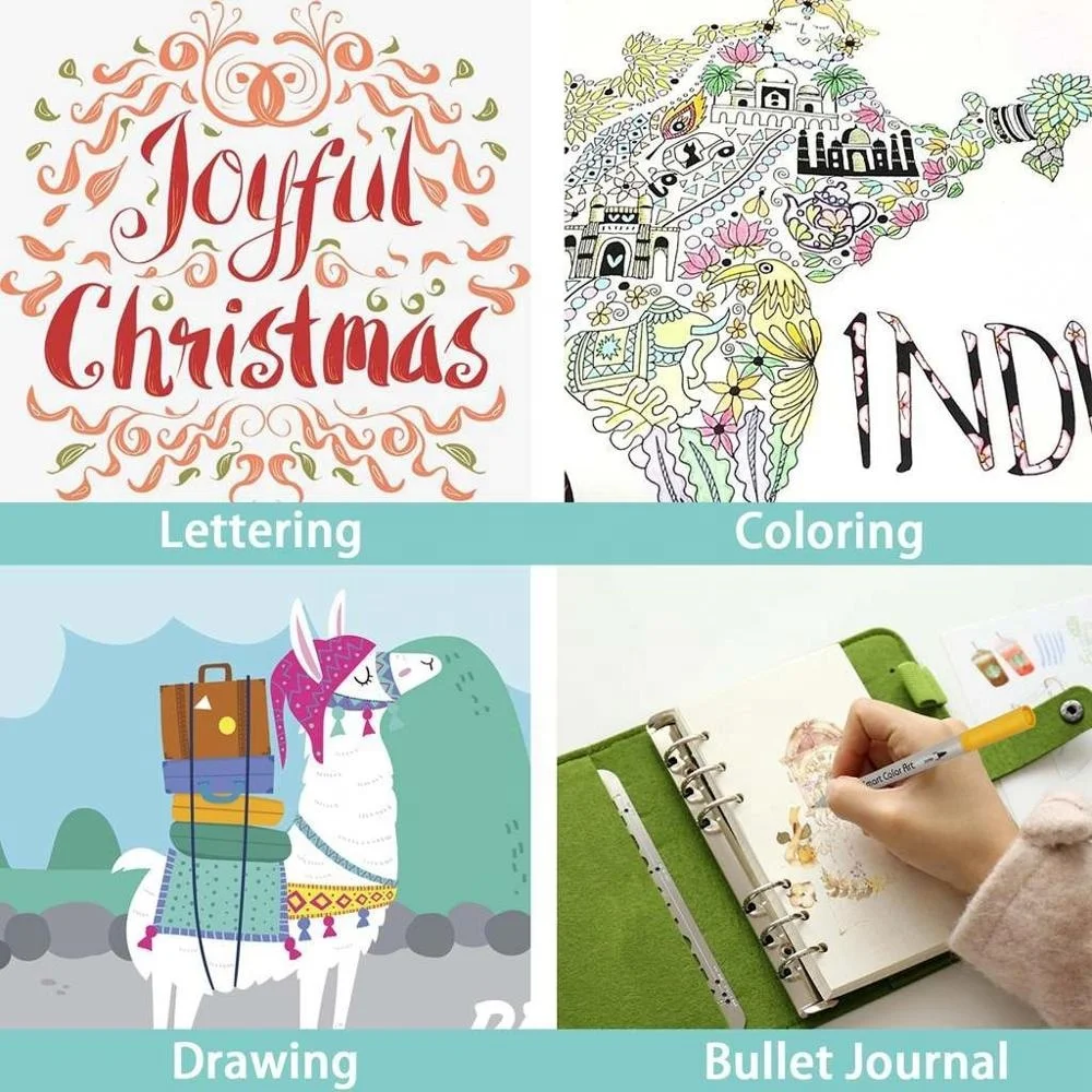 New Arrival Colorful Paint Brush Calligraphy Brush Marker Watercolor Brush Pen Set