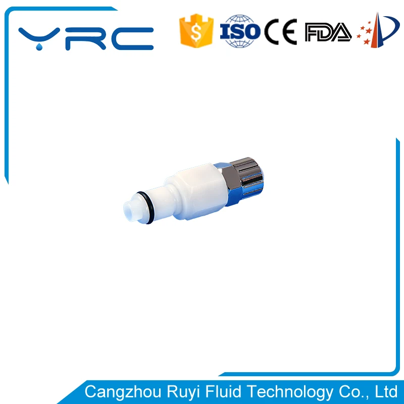plastic hose barb quick connect fluid coupling