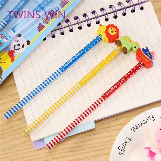 korean new coming school office supplies and stationery Factory Price private label HB wooden writing pencils custom logo 375