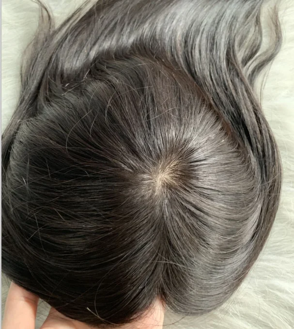 European mono silk base hair toppers  closure virgin remy human hair