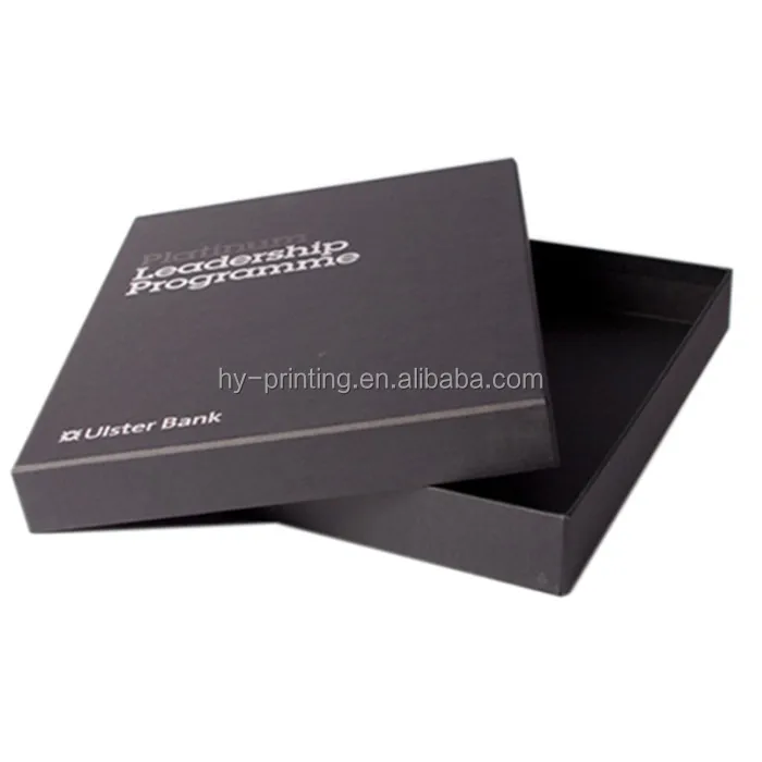 Wholesale top quality custom printing turned edge chipboard box with lids