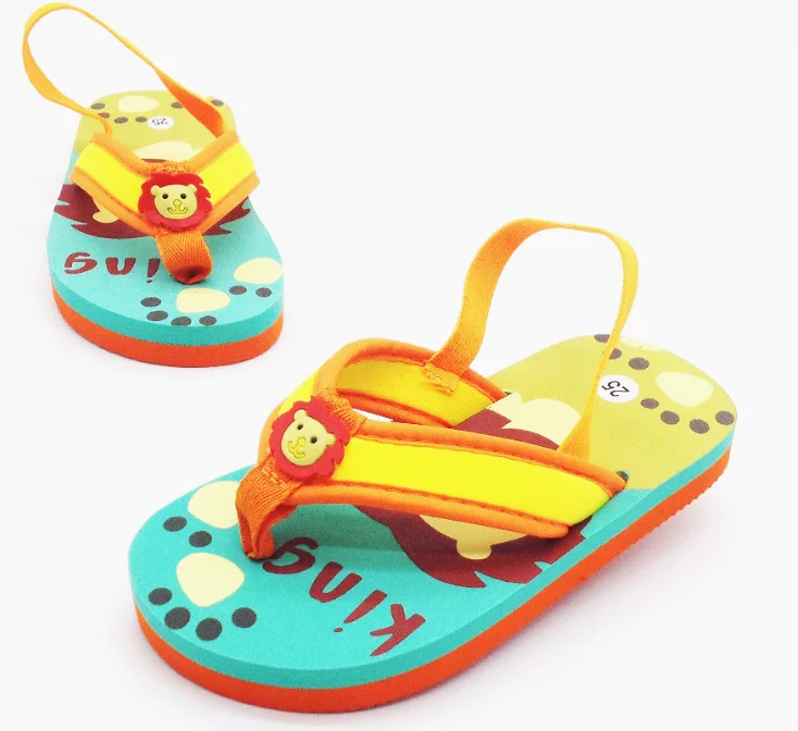 
Cute pattern printed EVA beach flip flop children baby sandals 