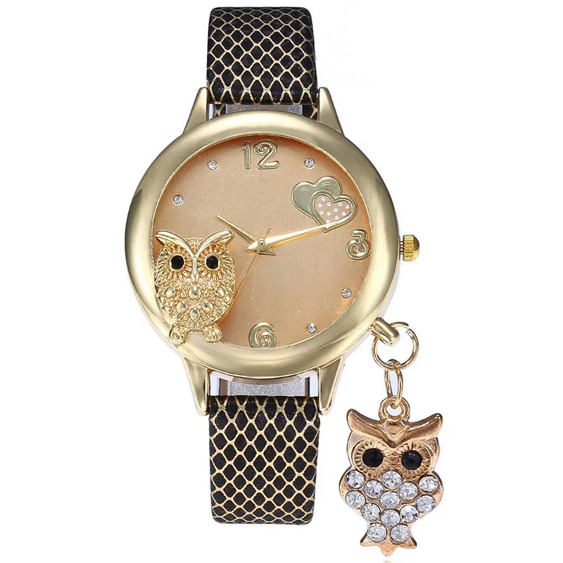 New Arrival Fashion Beautiful Fancy Owl Diamond Women Ladies Watch