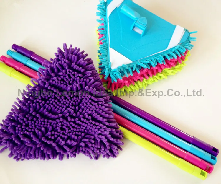 Большая треугольная микроволоконная Лапша для очистки складной Пыльник с выдвижной металлической ручкой