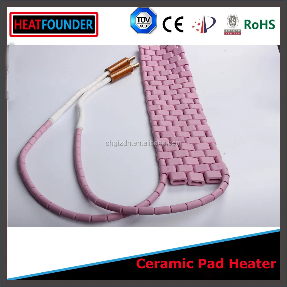 Высокое качество розовый гибкой керамики pad нагреватель глинозема мат нагревателя