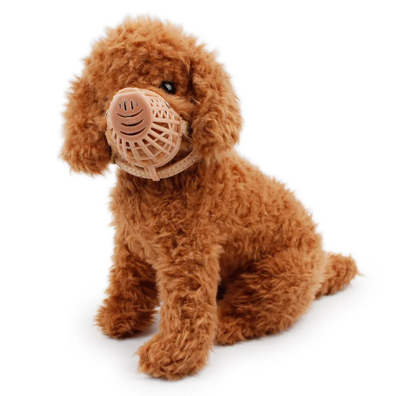 Hot Selling PU Leather Fence Basket Style Pet Mouth Protect Cover Anti-barking Soft Plastic Dog Muzzles 7 Sizes