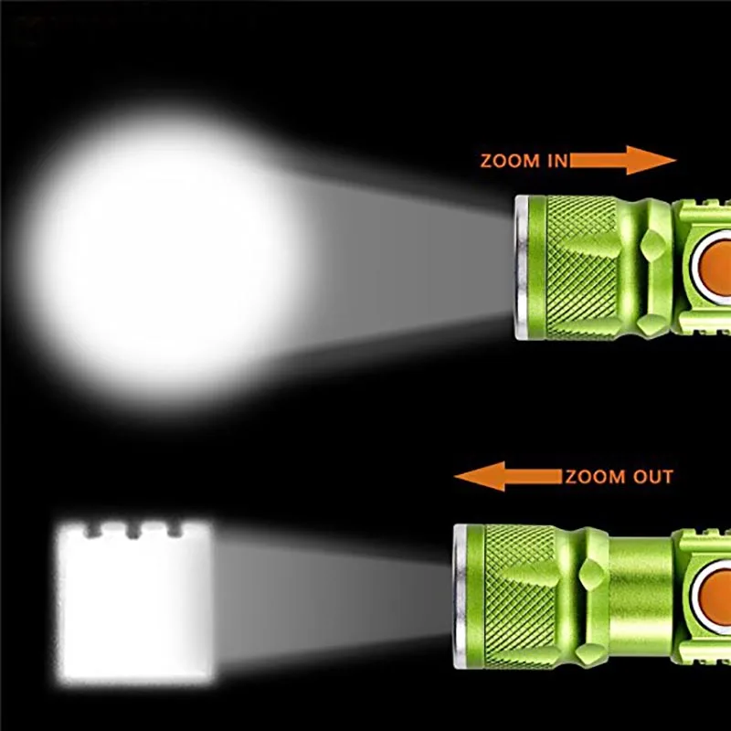 flashlight torch led torch light usb charger high power focus 1100lumen 18650 zoom XML2-T6 led rechargeable flashlight