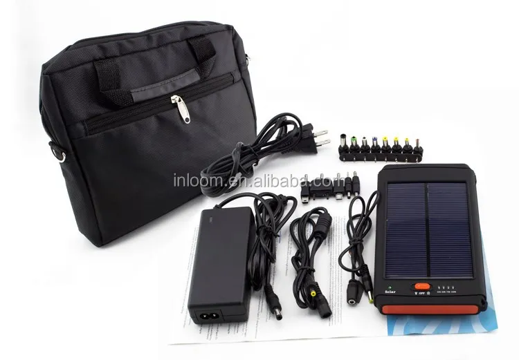 Portable universal solar charger, solar power bank for laptop/notebook/tablet