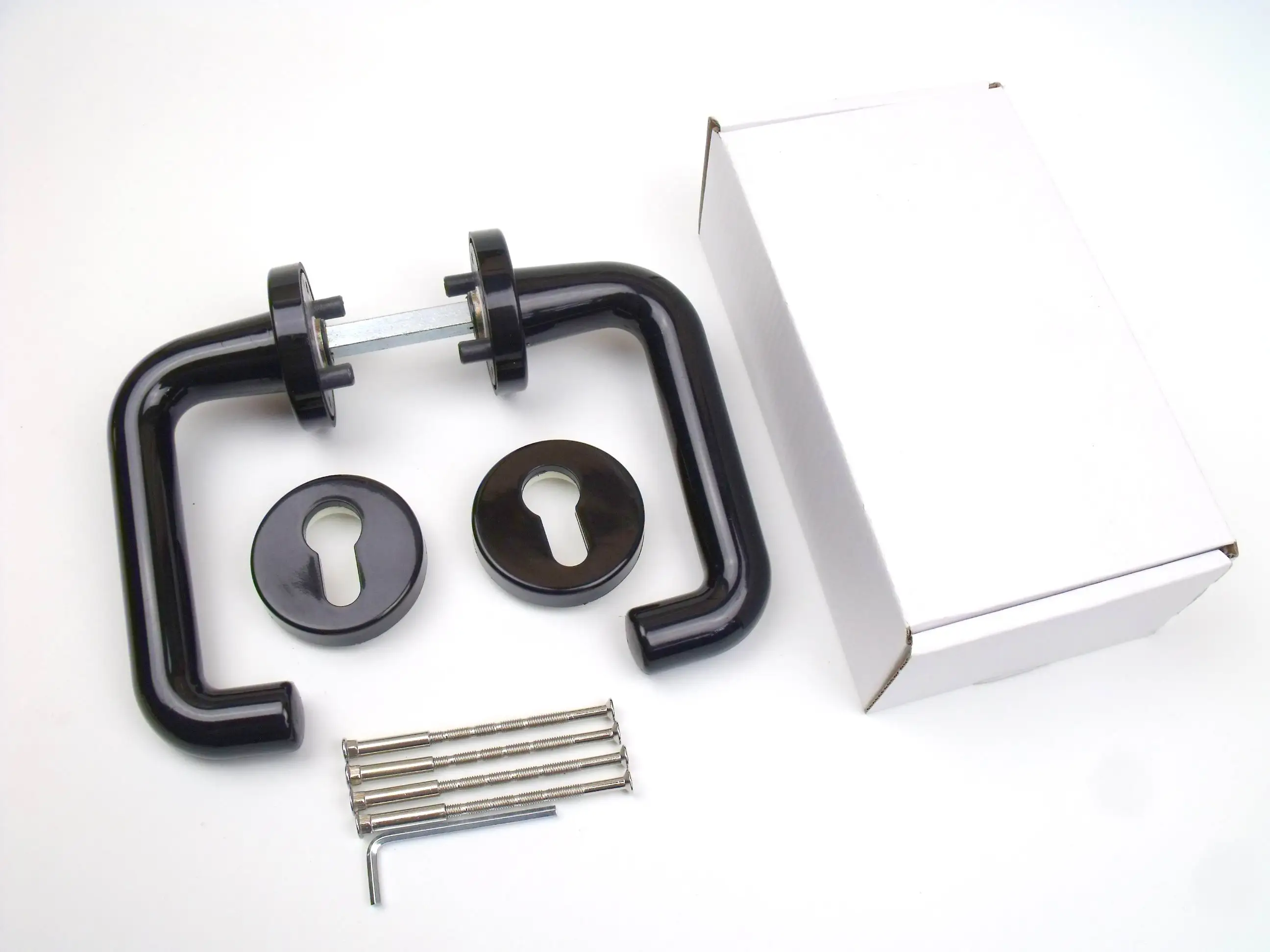 European Modern U Shape Plastic Door Handle with Escutcheon /Door Handle Nylon for Hospital/BS EN1634/DIN Standard