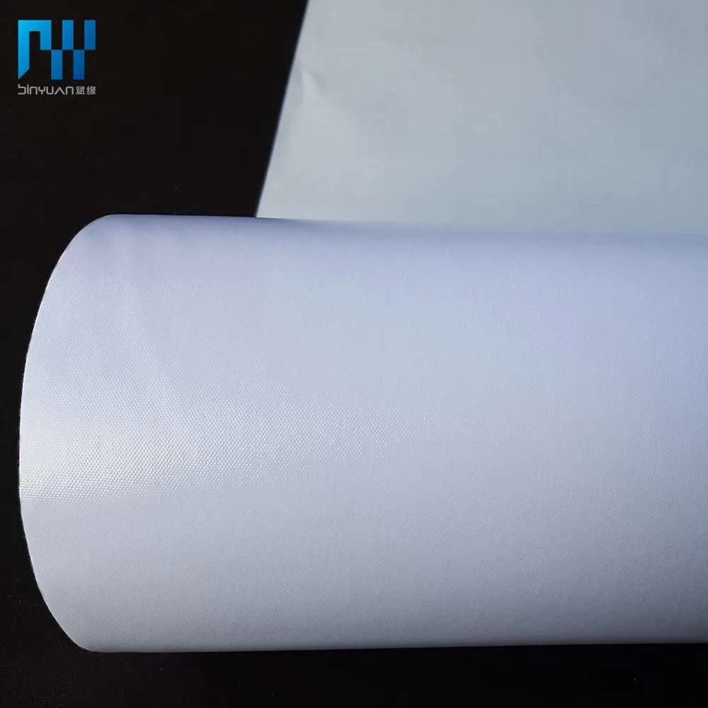 Glossy Wide-width silver-back polyester inkjeting canvas roll