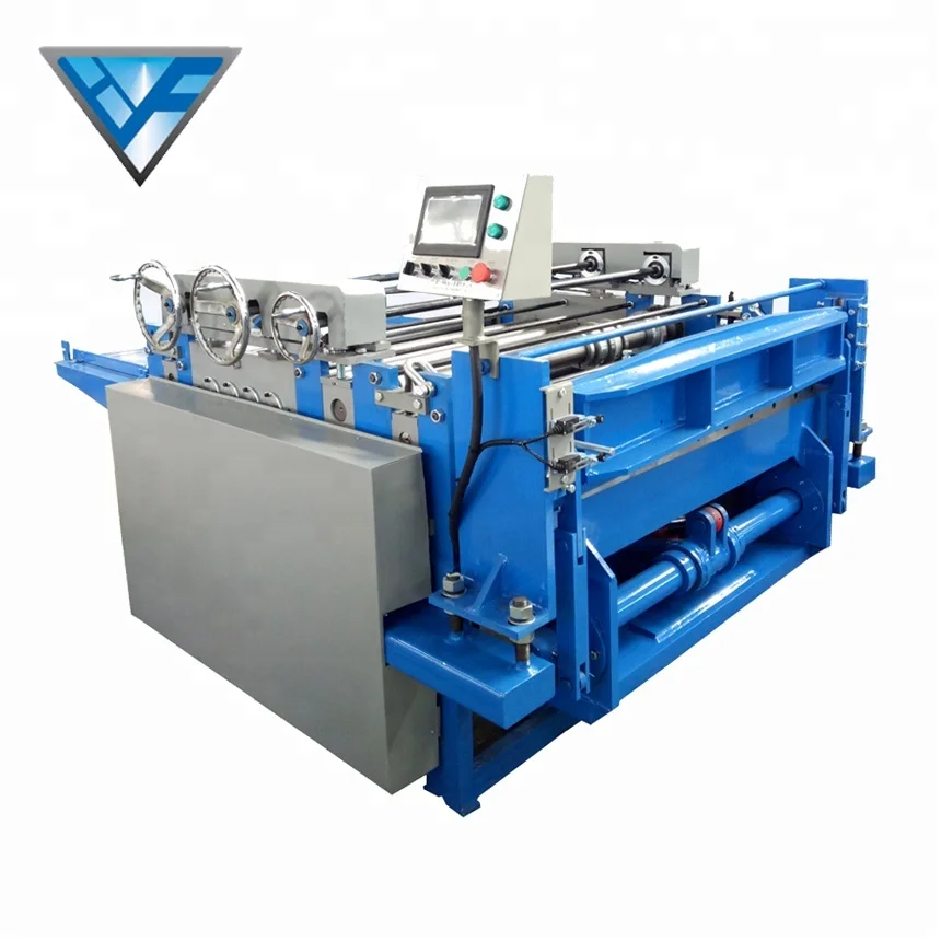 Sheet metal flattening cutting machine