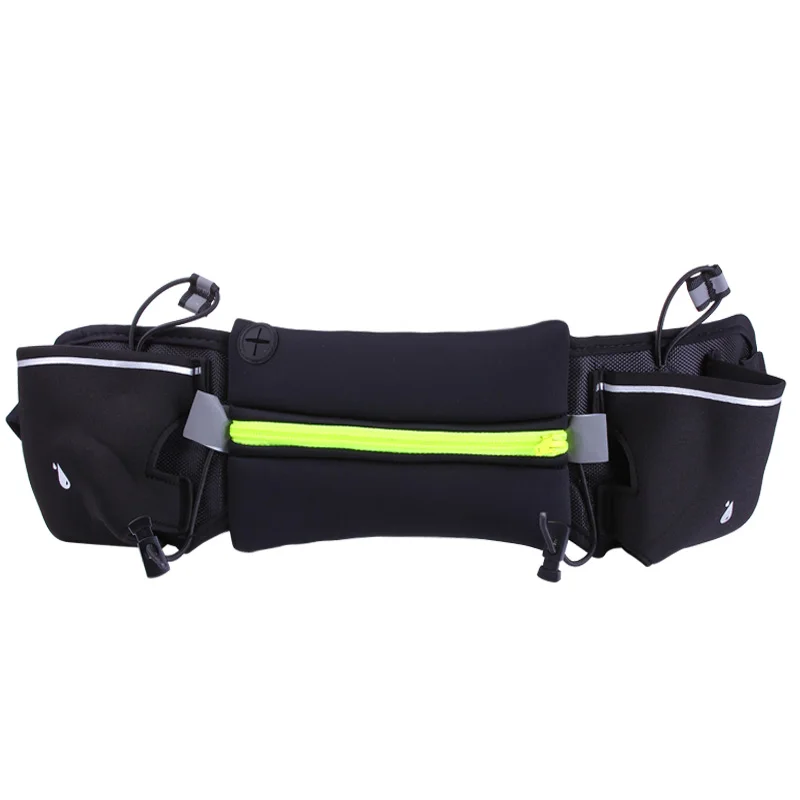Waterproof Lightweight Elastic Waist Bag Hydration Running Belt with Water Bottles