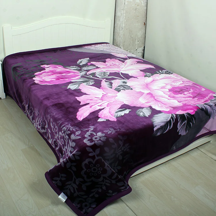 Wholesale Original Solaron Korean Blanket Thick Mink Plush queen size Rose Licensed new