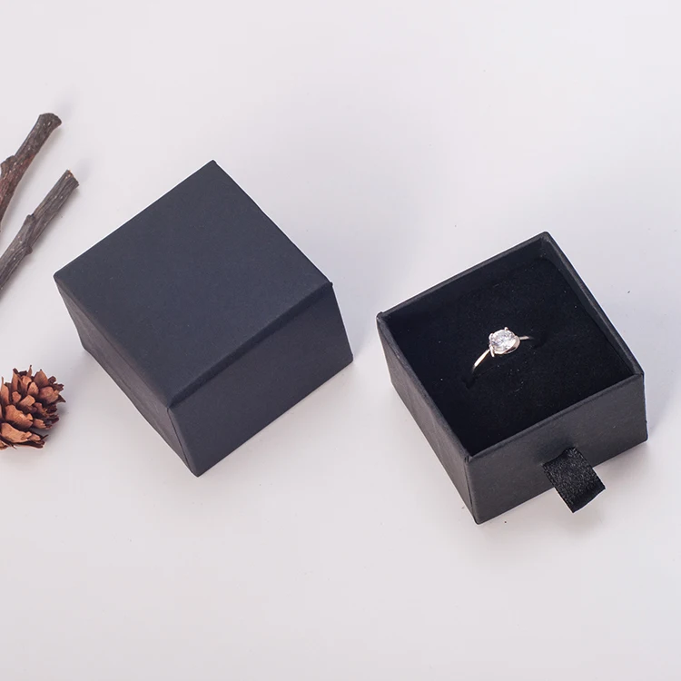 
Custom handmade black cardboard paper jewelry packaging for bracelet 