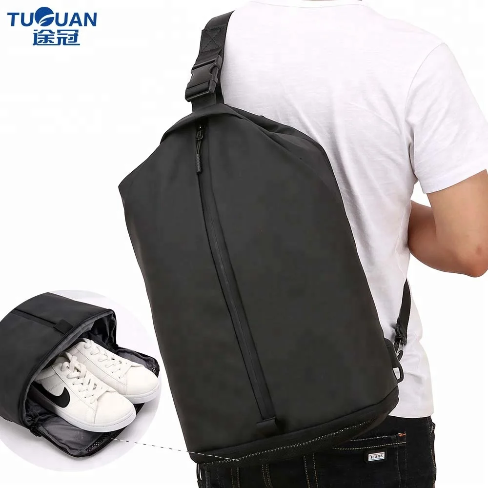 
TUGUAN In Stock Men Waist Bag with Shoe Compartment men sling bag sport waist bag 
