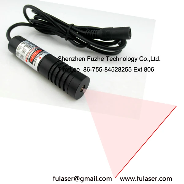 FU6505AL200-GD16 Adjustable focus 640-660nm <200mW CW laser diode line beam 5 Deg plastic lens