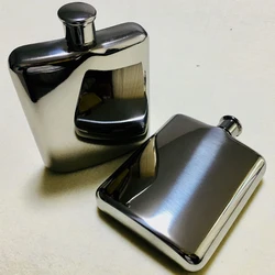 Высококачественная популярная новинка 6 унций квадратная колба из нержавеющей стали с зеркальной отделкой