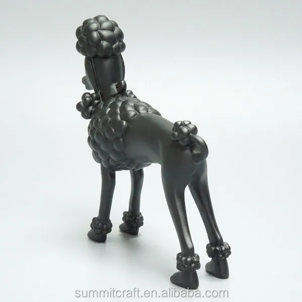Custom resin standing poodle statue small dog figurine