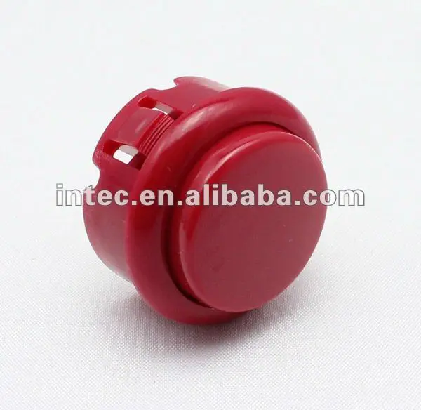 30mm red plastic push button switch Momentary arcade game machine push button
