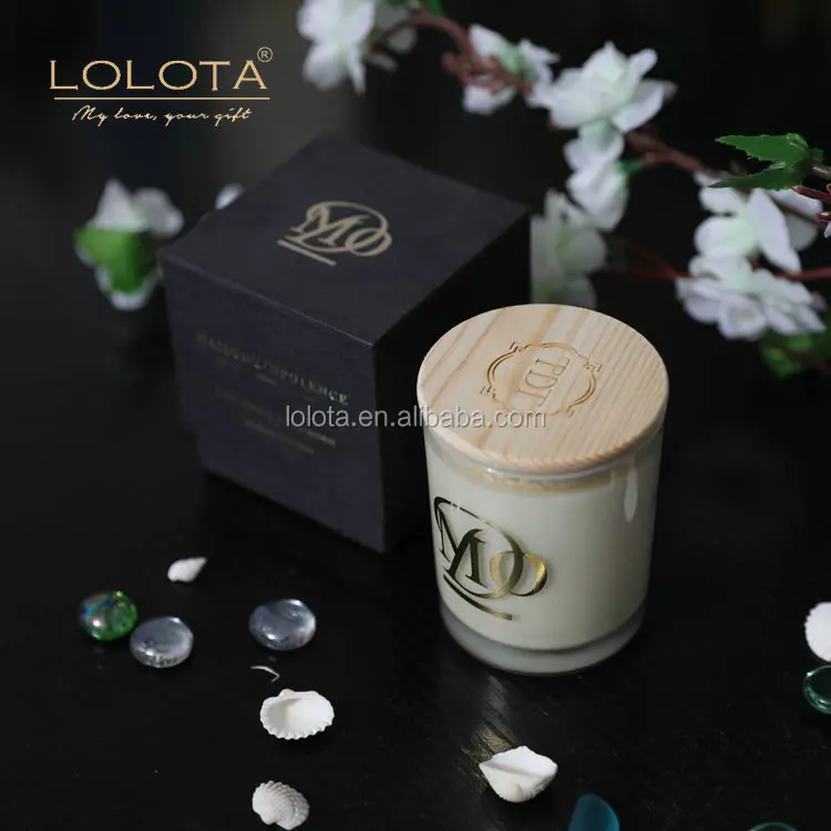 Clean burning special design new coming cheap natural soy wax wood wick scented candles