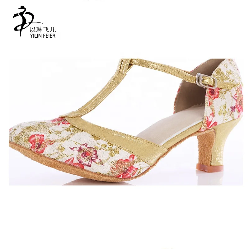 Современным принтом удобная танцевальная обувь; Недорогая обувь; С мягкой подошвой с латиноамериканских танцев продается лидер продаж для взрослых для женщин туфли для латинских танцев