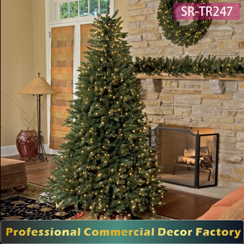 Indoor 2m 3m 4m 5m pre lit fir realistic christmas tree