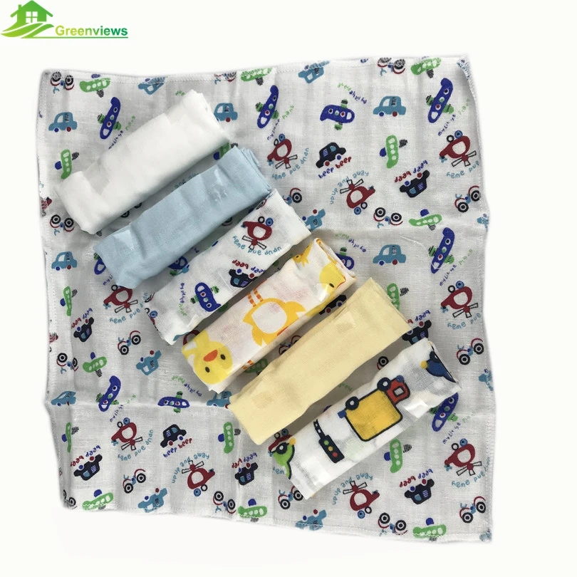 
Manufacturer china Sweet design cotton printed muslin cloth fabric bath towel for baby 